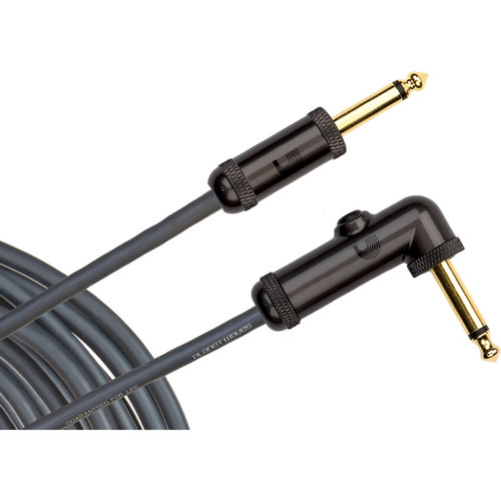 D'Addario PW-AGRA-10 Circuit Breaker Straight to Right Angle Instrument Cable - 10 foot