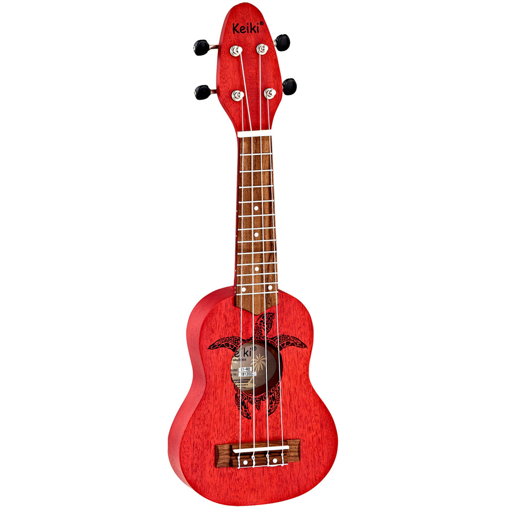 Ortega Keiki 4-String Sopranino Ukulele, Fire Red K1-RD