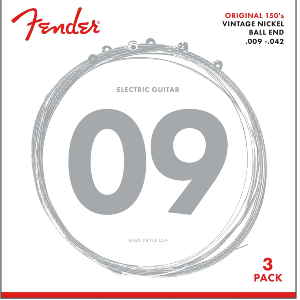 Fender Original 150L Pure Nickel 9-42 Guitar Strings - 3 Pack
