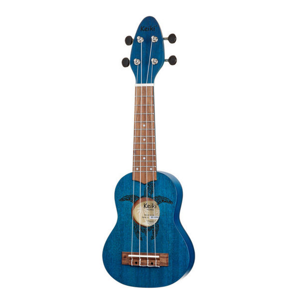 Ortega Keiki 4 String Sopranino Ukulele, Ocean Blue K1-BL