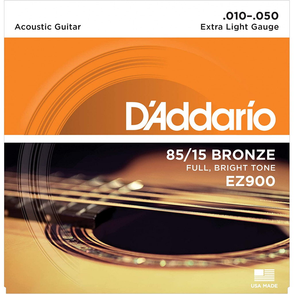 D’Addario EZ900 85/15 Bronze Acoustic Strings, Extra Light, 10-50