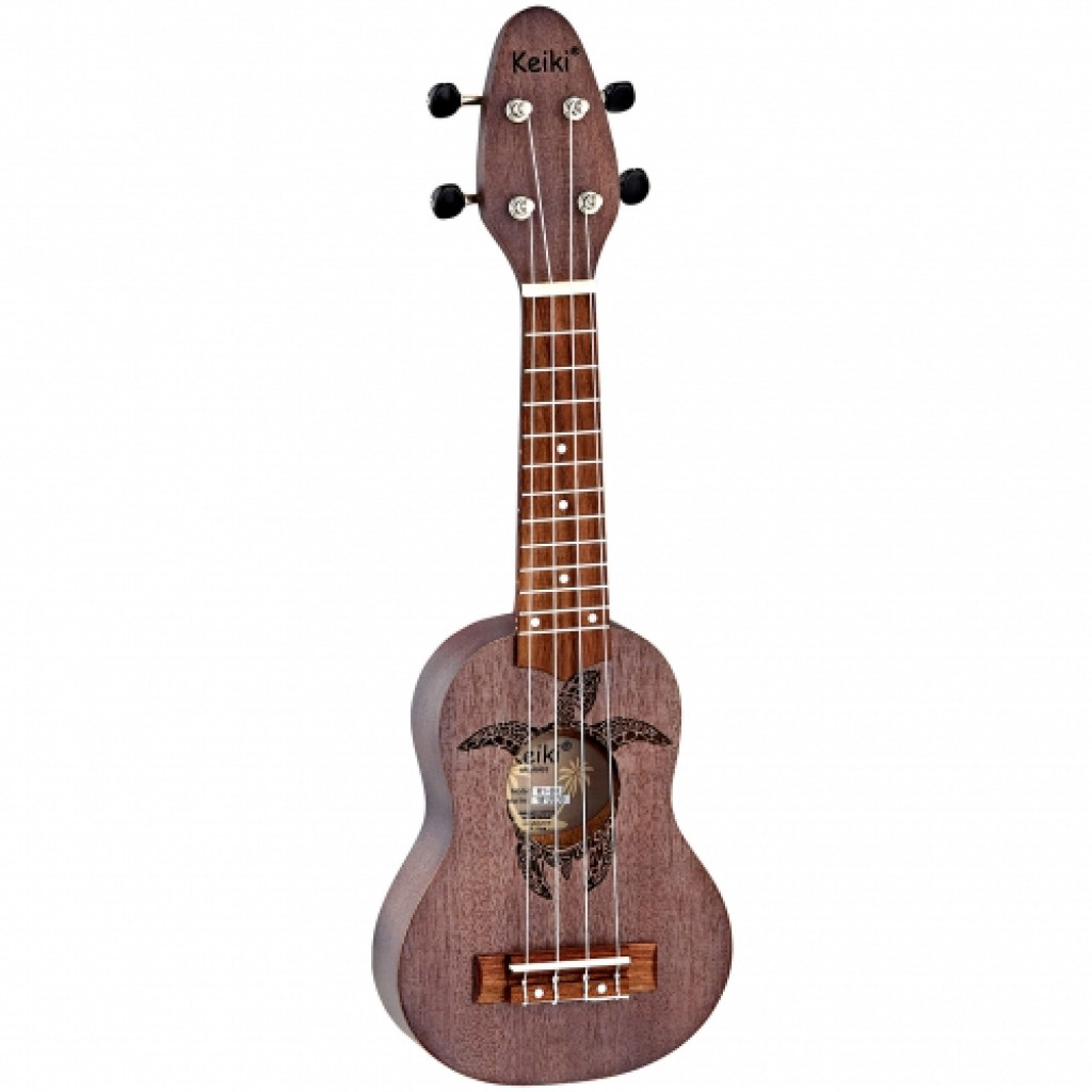 Ortega Keiki 4 String Sopranino Ukulele, Coal K1-CO