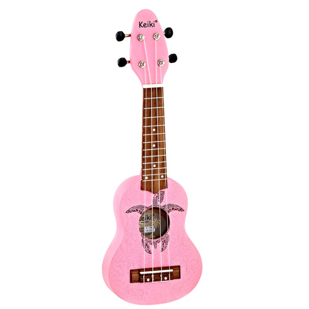 Ortega Keiki 4 String Sopranino Ukulele, Pink K1-PNK