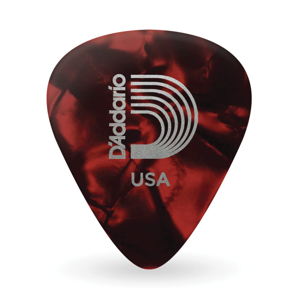 Red Pearl Celluloid Light Guitar Picks