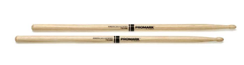 ProMark American Hickory TX5AW 5A Single Pair Wood Tip Drum Sticks