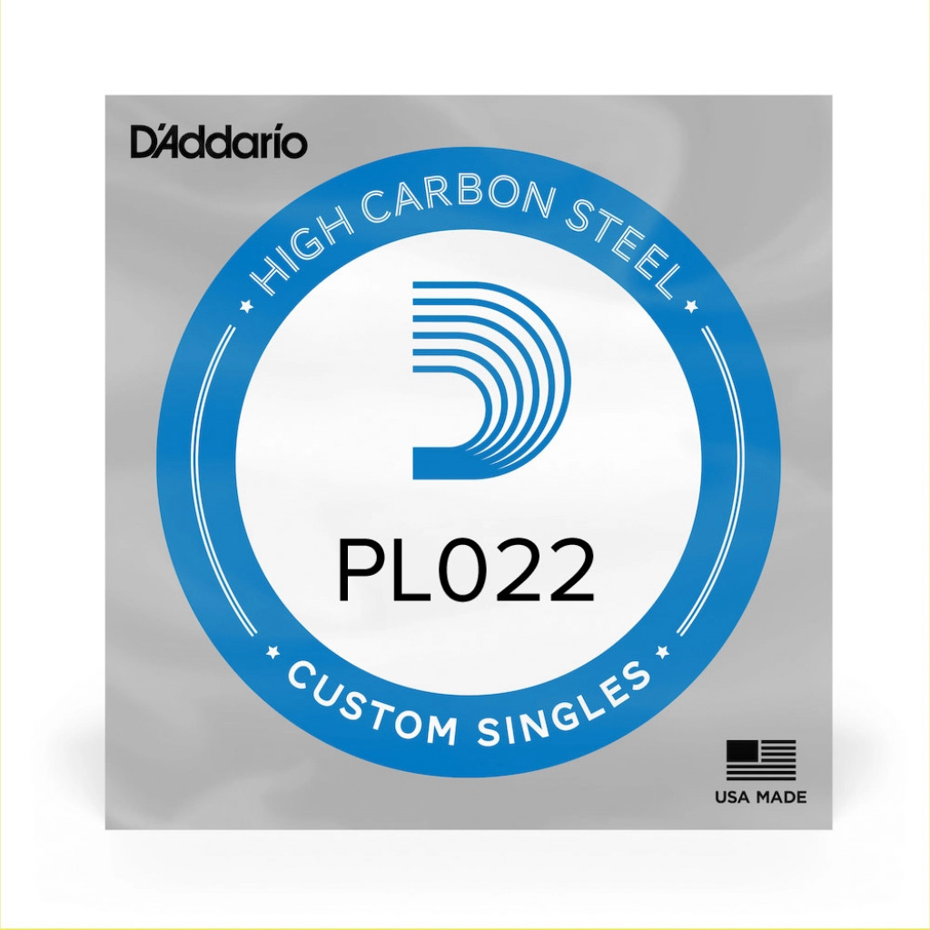 D'Addario PL022 Plain Steel Guitar Single String.022