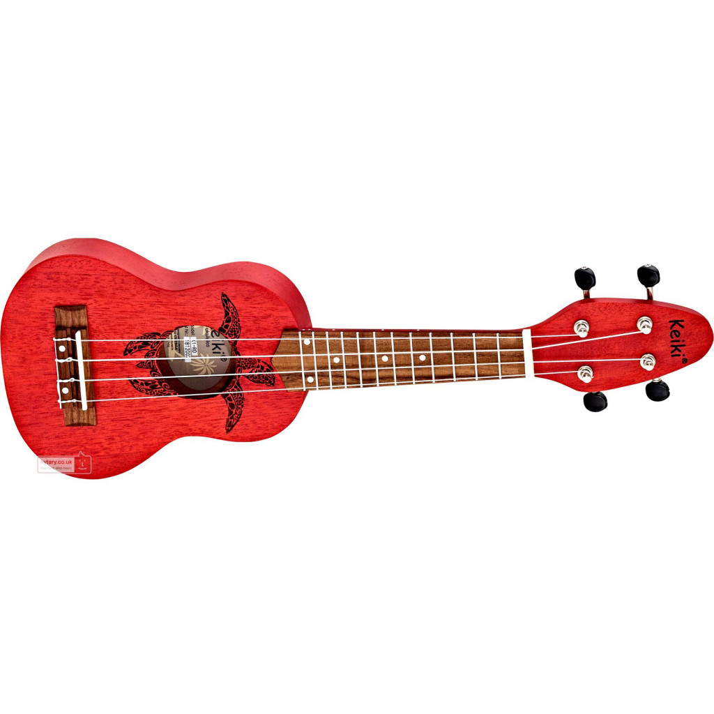 Ortega Keiki 4-String Sopranino Ukulele, Fire Red K1-RD