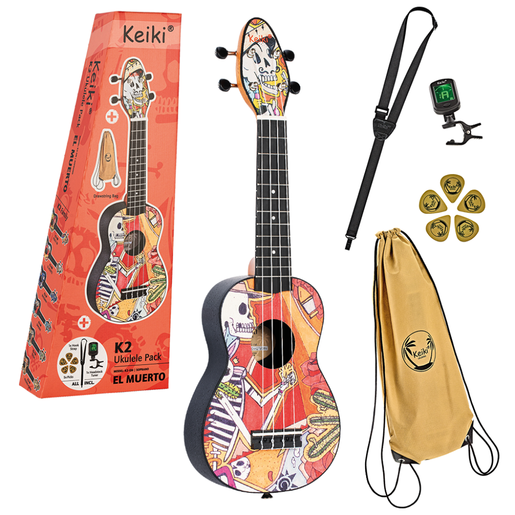 Ortega Keiki Ukulele Pack Set - K2-EM