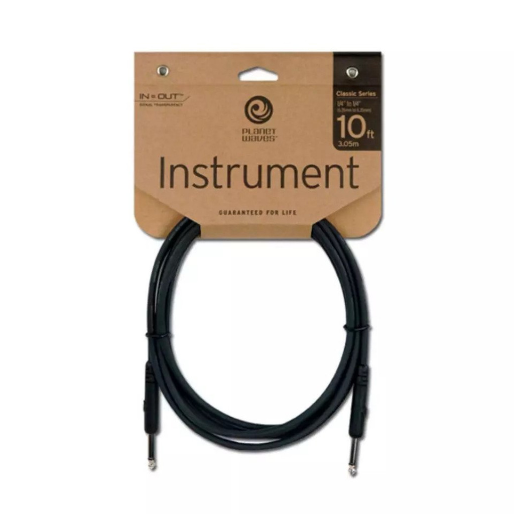 D'Addario Classic Series Instrument Cable, 10 feet PW-CGT-10